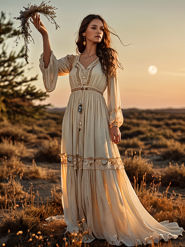 cream ivory peasant blouse dress chiffon dress